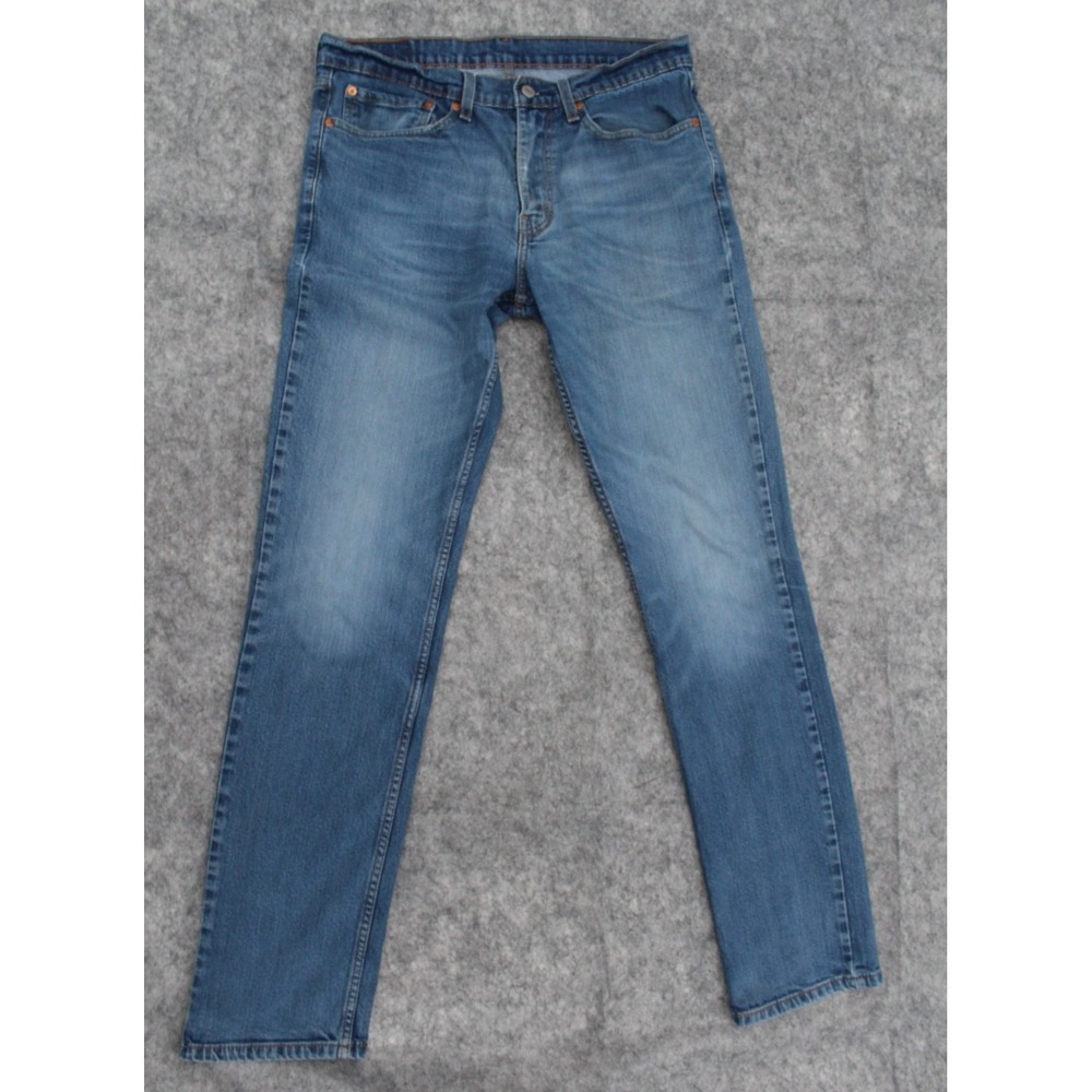 Levi's 511 Jeans Men's 34x32 (Tag 34x34) Blue Stretch Slim Fit Straight Denim